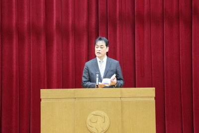トップ > 新着情報　白衣授与式01