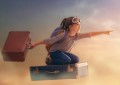 空飛ぶ女の子
